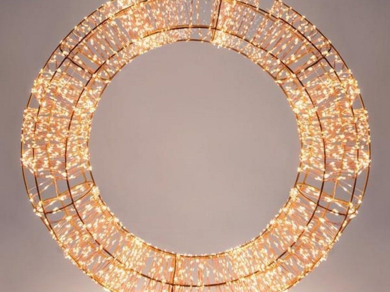Στεφάνι Φωτιζόμενο Led 600-22428 70cm 2400-2700K Copper