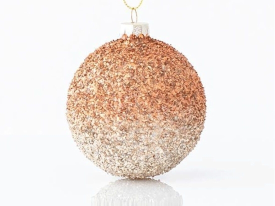 Χριστουγεννιάτικη Μπάλα (Σετ 4Τμχ) 600-45056 8cm Orange-Gold