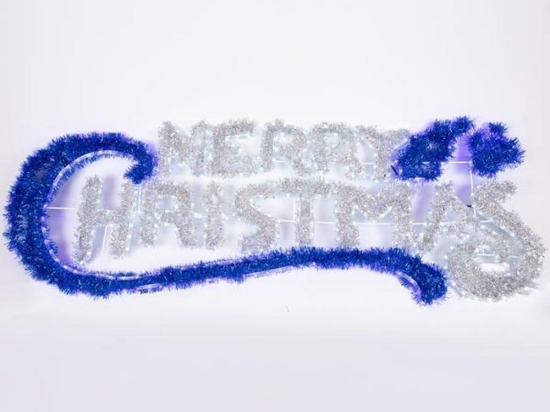 Φωτοσωλήνας Merry Christmas Led 600-20227 184x5x65,5cm 6000K IP44 Blue-Silver