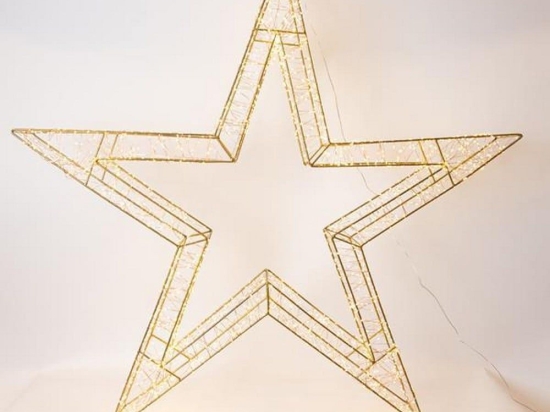 Αστέρι Φωτιζόμενο 2640 Led 600-22532 110cm 2500-3500K Με Timer IP44 Bronze