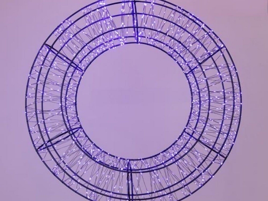 Στεφάνι Φωτιζόμενο 720 Led 600-22542 38cm 2500-3500K Με Timer IP44 Purple