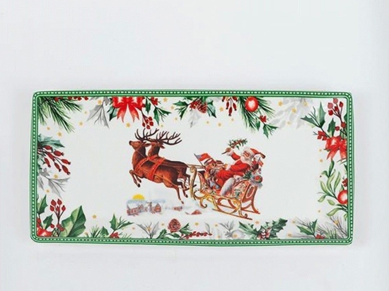 Χριστουγεννιάτικη Πιατέλα 600-46497 32,8x16x2,5cm Multi