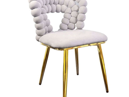 Καρέκλα 3-50-193-0005 50x63x82cm Grey-Gold Inart
