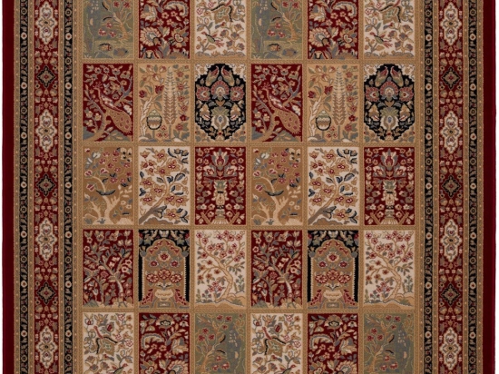 Χαλί Lovewool 66451 51066 Bordo-Beige Βιοκαρπέτ 240X340cm