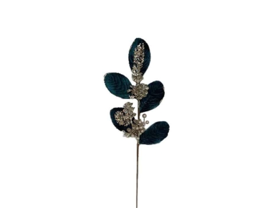Λουλούδι - Κλαδί 030322 69cm Petrol-Gold