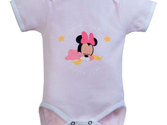 Εσώρουχο Κοντομάνικο Design 62 40-3783/62 Pink-White Disney Baby Νο68/73 100% Βαμβάκι
