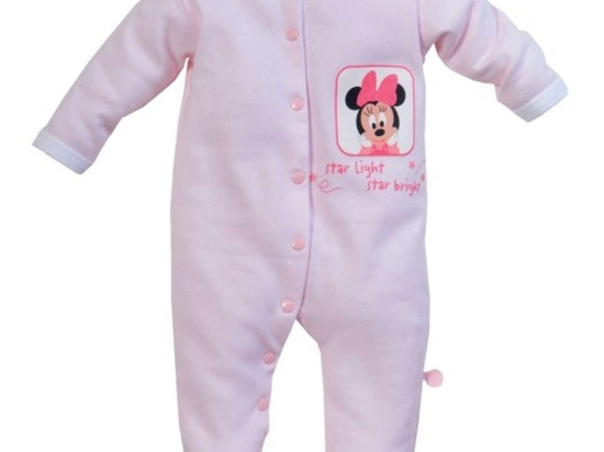 Φορμάκι Μακρυμάνικo Design 62 40-3883/62 Pink-White Disney Baby Νο68/73 100% Βαμβάκι