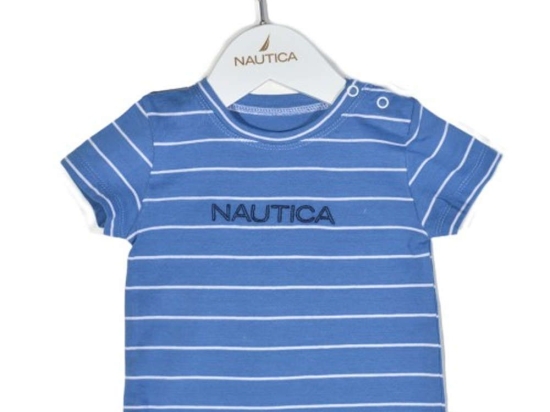 Παιδικό Μπλουζάκι T-Shirt Jersey Organic 49-2110 Ριγέ Blue Nautica Νο68/73 100% Βαμβάκι