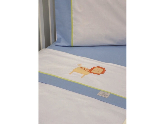 Σεντόνια Σετ Des.440 Baby Oliver Κούνιας 110x170cm Χωρίς Λάστιχο 100% Βαμβάκι