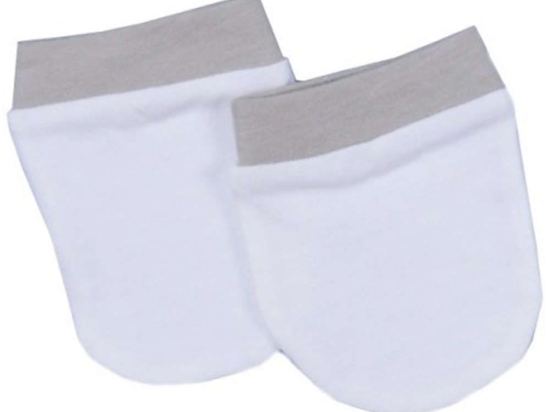 Γαντάκια Χούφτες Συσκευασία 3Τμχ. 46-6750/14 Jersey Πενιέ White-Moka Baby Oliver Από Νεογέννητο 100% Βαμβάκι