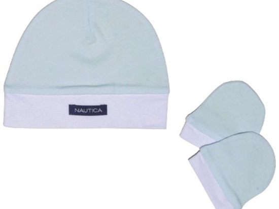 Σετ Σκουφάκι & 2 Γαντάκια 11 49-9748/11 Ciel-White Design Nautica Από Νεογέννητο 100% Βαμβάκι