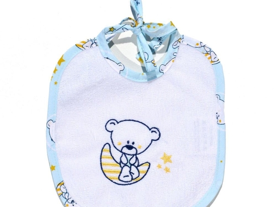 Σαλιάρα Αδιάβροχη Αρκουδάκι Des 181 Ciel Baby Oliver 20x20cm Βαμβάκι,Pvc