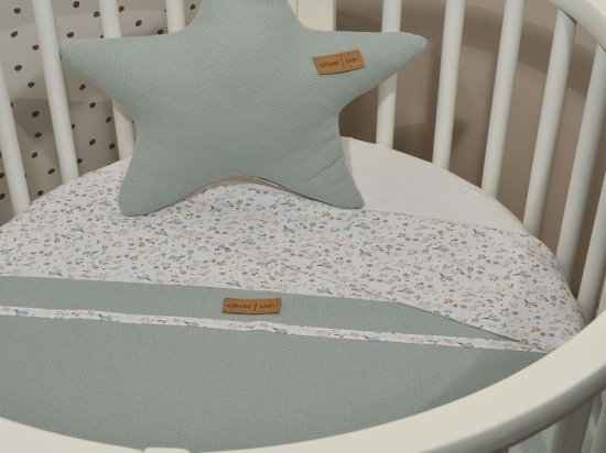 Κουβέρτα Βρεφική Des.403 Διπλής Όψης Mint Baby Oliver Αγκαλιάς 75x95cm 100% Βαμβάκι
