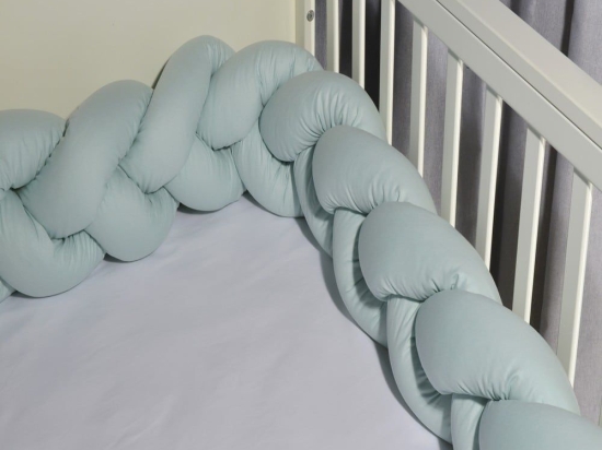 Πάντα Κούνιας - Πλεξούδα Τριπλή Des 313 Mint Baby Oliver 20x200cm Βαμβάκι-Πολυέστερ
