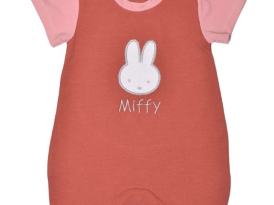 Φορμάκι Καλοκαιρινό Design 17 48-8752-56/17 Με Κέντημα Dark Pink Miffy Νο50/56 Βαμβάκι-Elastane