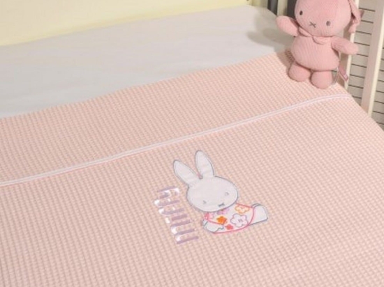 Κουβέρτα Βρεφική Des.16 Πικέ Somon Miffy Κούνιας 100x140cm 100% Βαμβάκι