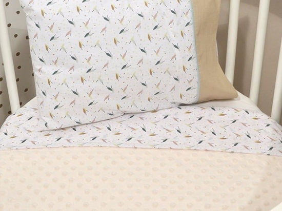 Κουβέρτα Βρεφική Des.404 Minky Διπλής Όψης Beige Baby Oliver Κούνιας 100x150cm Πολυέστερ