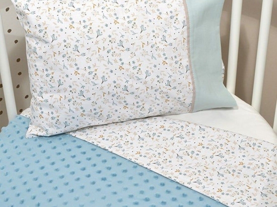 Κουβέρτα Βρεφική Des.403 Minky Διπλής Όψης Mint Baby Oliver Αγκαλιάς 75x95cm Πολυέστερ