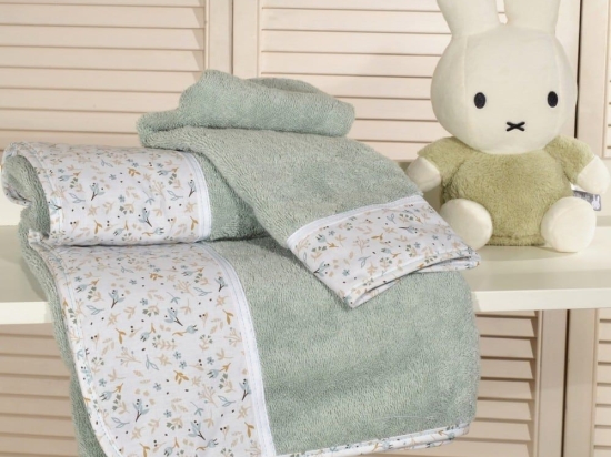 Πετσέτες Βρεφικές Σχέδιο 403-1 (Σετ 2τμχ) Mint Baby Oliver Σετ Πετσέτες 70x120cm 100% Βαμβάκι