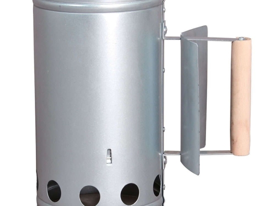 Δοχείο Εκκίνησης Για Κάρβουνα Fire Starter Bbq 02XZ1627 16x27cm Natural-Silver Kaiser Ατσάλι,Ξύλο