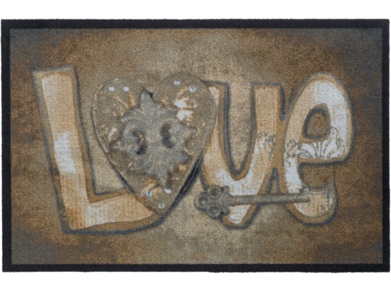 Πατάκι Εισόδου Mondial 005 Love 50X75cm Brown-Beige Sdim 50X75