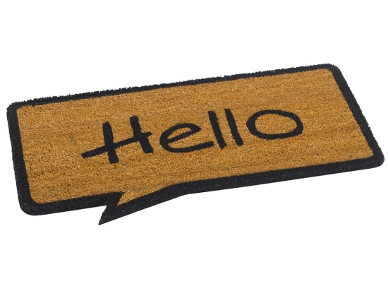 Πατάκι Εισόδου Cartoon 005 Hello 40X70cm Natural Beige Sdim 40X70