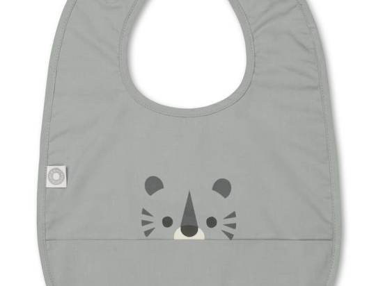 Σαλιάρα Αδιάβροχη Eat Tiger 54-20015011 Grey Franck & Fischer 100% Βαμβάκι