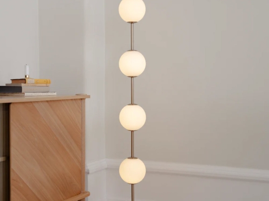 Φωτιστικό Δαπέδου Audrey 2257 Φ15/30x128cm Led 1300lm 29W 2700k Brass-Opal Umage