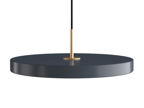 Φωτιστικό Οροφής Asteria Plus Medium Brass 2561 Φ43x14 cm Led 1600lm 28W 2400-3000k Anthracite Umage
