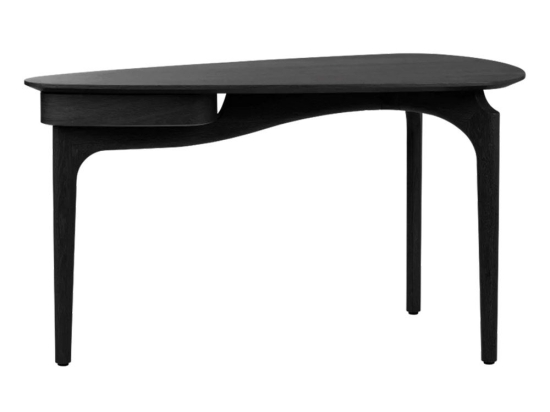 Γραφείο Duende 5117 130x67.1x74cm Black Oak Black Umage