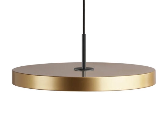Φωτιστικό Οροφής Asteria Medium Black 2184C4173 Φ43x4cm Led 1300lm 16W 3000k Brass Umage