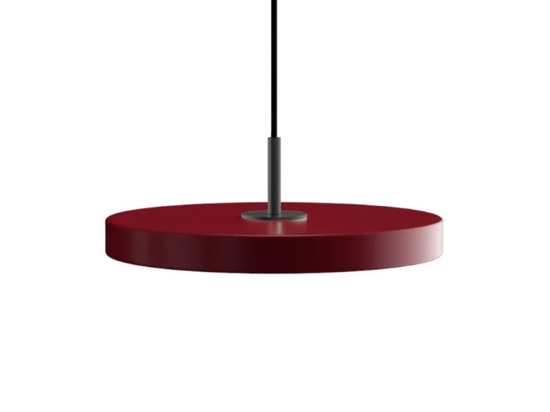 Φωτιστικό Οροφής Asteria Plus Mini Black 2291C4175 Φ31x10.5cm Led 1200lm 18W 2400-3000k Ruby Red Umage