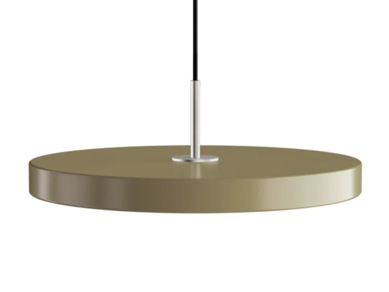 Φωτιστικό Οροφής Asteria Medium Steel 2424C4172 Φ43x4cm Led 1300lm 16W 3000k Taupe Umage
