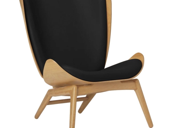 Πολυθρόνα The Reader Hope Leather 5502C5502-12 78x91x105cm Oak Black
