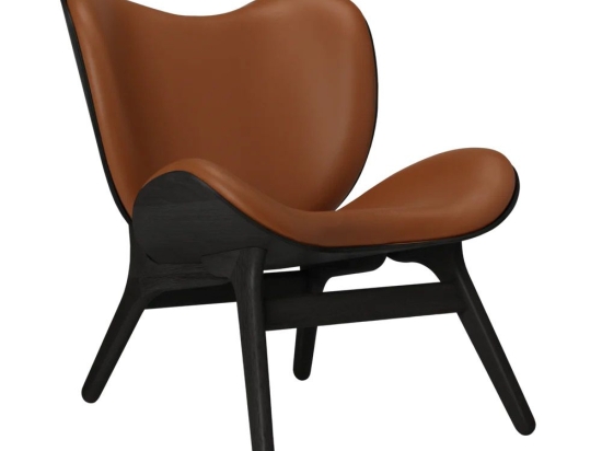 Πολυθρόνα A Conversation Piece Hope Leather 5102C5501-10 70x83x83cm Black Oak Cognac