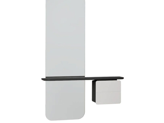 Καθρέπτης Τοίχου One More Look 5108C5620-7 78x15x118cm Black Oak Nuance Mist Umage