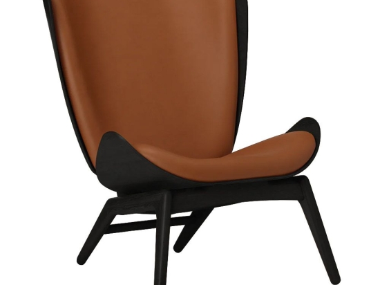Πολυθρόνα The Reader Hope Leather 5103C5502-10 78x91x105cm Black Oak Cognac