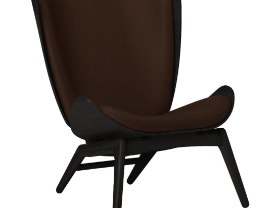 Πολυθρόνα The Reader Hope Leather 5103C5502-11 78x91x105cm Black Oak Brown