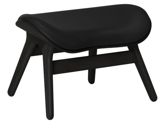 Σκαμπό ACP Ottoman Umage Leather 5105C5573-12 63x50x43cm Black Oak Black