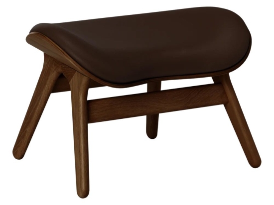 Σκαμπό ACP Ottoman Umage Leather 5873C5573-11 63x50x43cm Dark Oak Brown