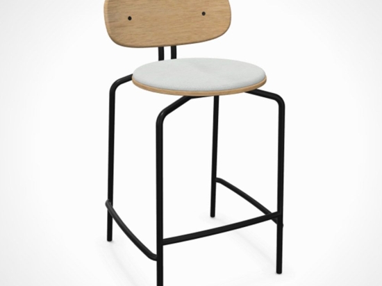 Σκαμπό Curious 5919-3C719-03 49x51x88.7cm Black Sterling