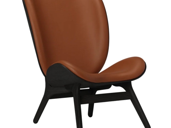 Πολυθρόνα A Conversation Piece Tall Hope Leather 5104C5577-10 73x93x106cm Black Oak Cognac