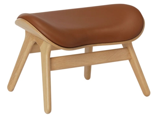 Σκαμπό ACP Ottoman Umage Leather 5573C5573-10 63x50x43cm Oak Cognac