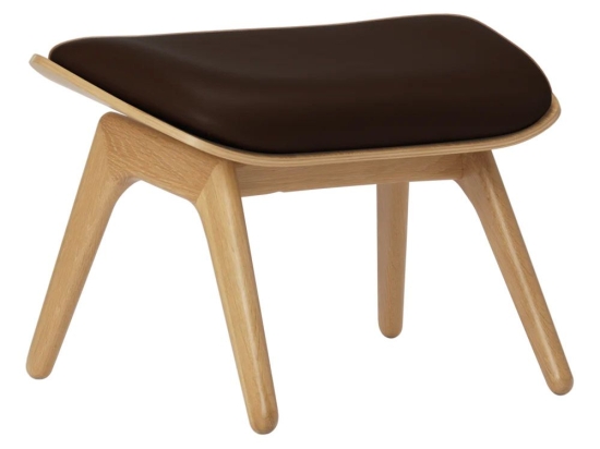 Σκαμπό The Reader Ottoman Hope Leather 5583NC5583-11N 60x46x42cm Oak Brown