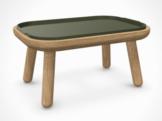 Τραπεζάκι Χαμηλό Paff 5610C5610-1C5617 50x35x27cm Oak Olive Green Umage