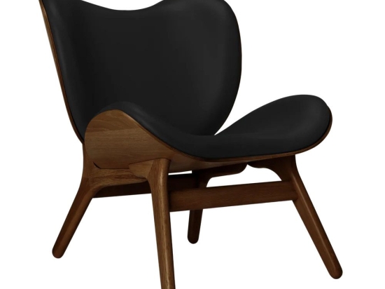 Πολυθρόνα A Conversation Piece Hope Leather 5700C5501-12 70x83x83cm Dark Oak Black