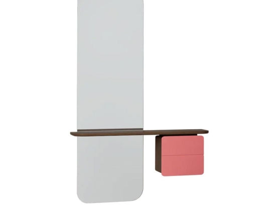 Καθρέπτης Τοίχου One More Look 5820C5620-9 78x15x118cm Dark Oak Nuance Rose Umage