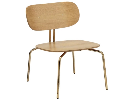Καρέκλα Τραπεζαρίας Curious 5917-1 54.5x66.4x71.5cm Brass Natural