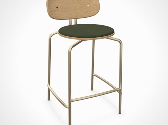 Σκαμπό Curious 5919-1C719-05 49x51x88.7cm Brass Racing Green