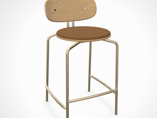 Σκαμπό Curious 5919-1C719-08 49x51x88.7cm Brass Caramel